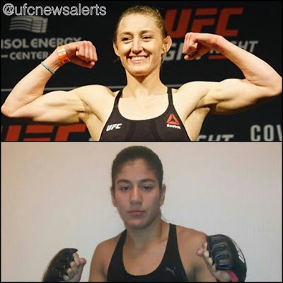 Kelly Faszholz vs. Ketlen Vieira (Foto: Twitter @UFCNewsAlerts)