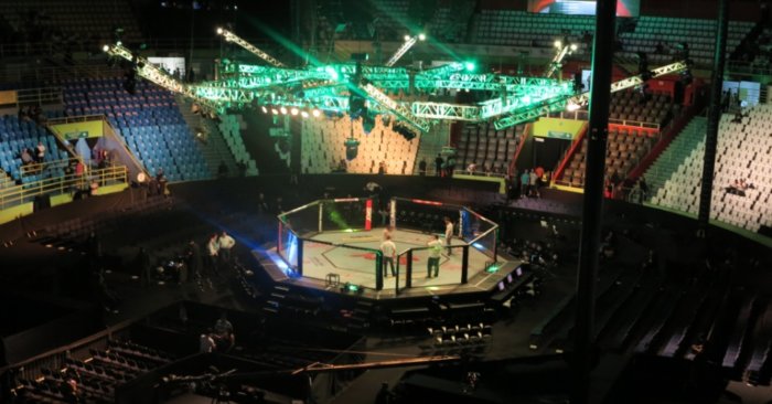Palco do próximo UFC em São Paulo, o Ginásio do Ibirapuera (Foto: UOL Esporte)